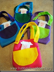 completed easter bags