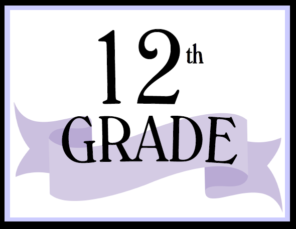 First Day of 12th Grade Sign Printable