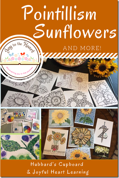 Pointillism Sunflowers